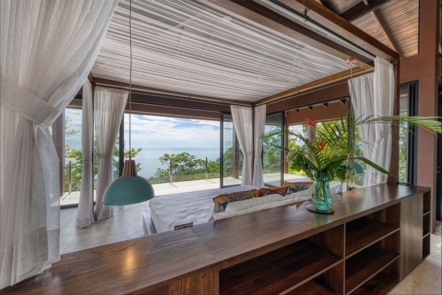 Canopied bed in the Air master suite
